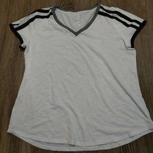 Rib trim baseball tee